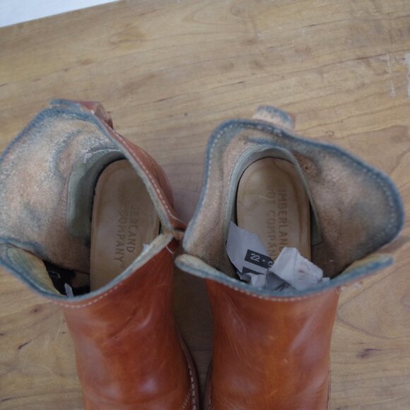 USA Made Timberland Boot Company Brown Leather Buckle Strap Ankle Boots - Picture 11 of 11